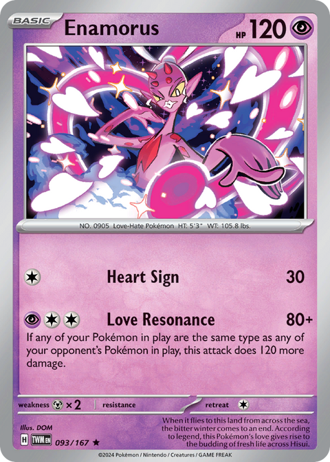 Enamorus 93 Twilight Masquerade Pokémon card
