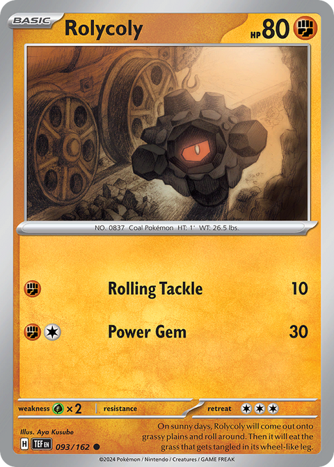 Rolycoly 93 Temporal Forces Pokémon card