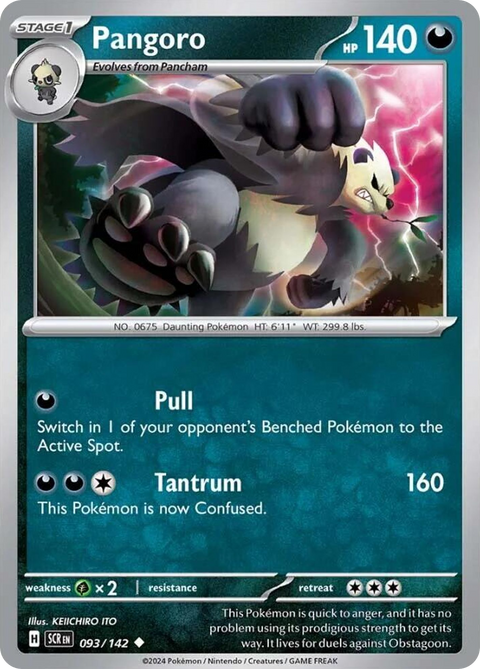Pangoro 93 Stellar Crown Pokémon card