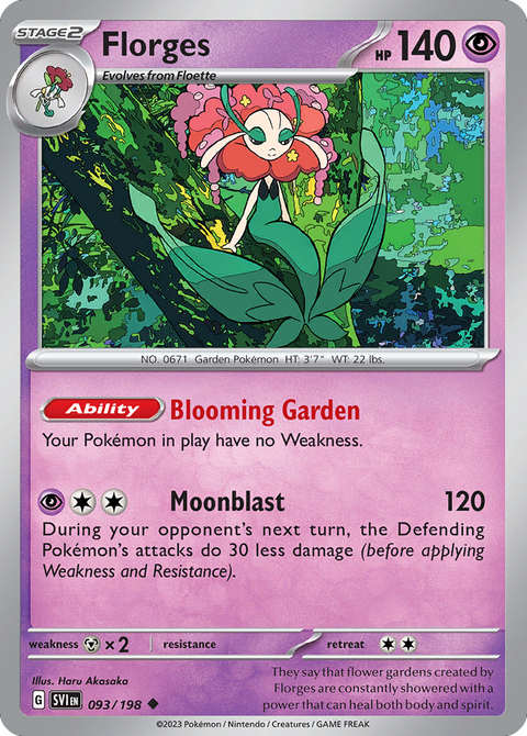 Florges 93 Scarlet & Violet Pokémon card