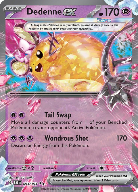 Dedenne ex 93 Paldea Evolved Pokémon card