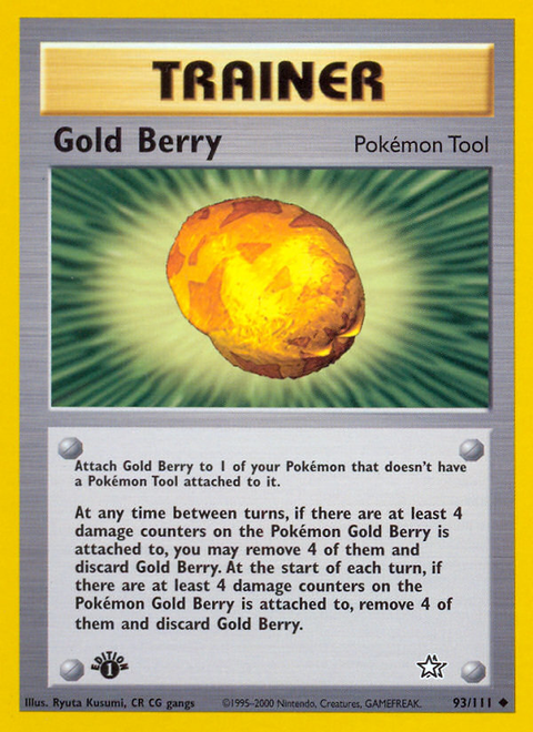 Gold Berry 93 Neo Genesis Pokémon card