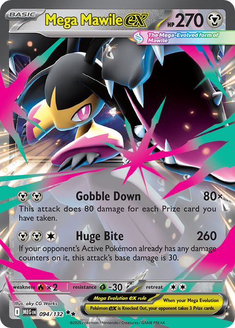 Mega Mawile ex 94 Mega Evolution Pokémon card