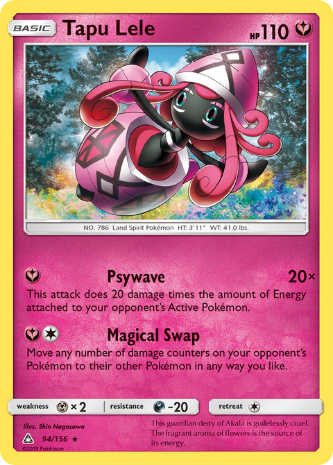 Tapu Lele 94 Ultra Prism Pokémon card
