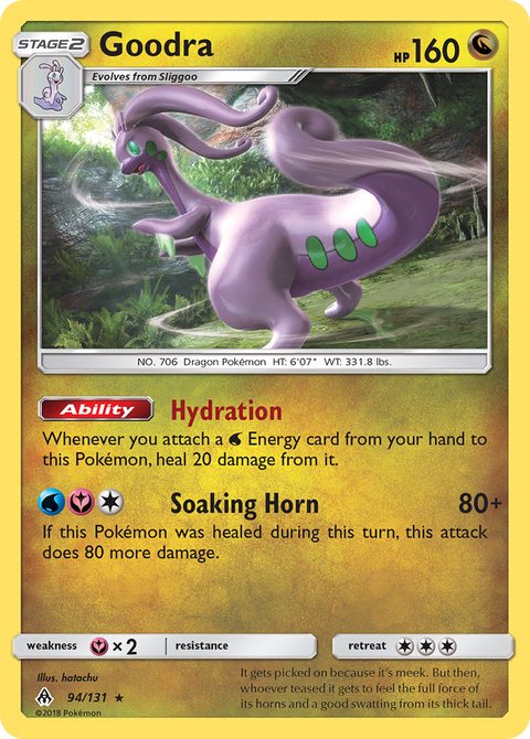 Goodra 94 Forbidden Light Pokémon card