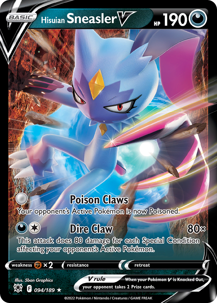 Hisuian Sneasler V 94 Astral Radiance Pokémon card