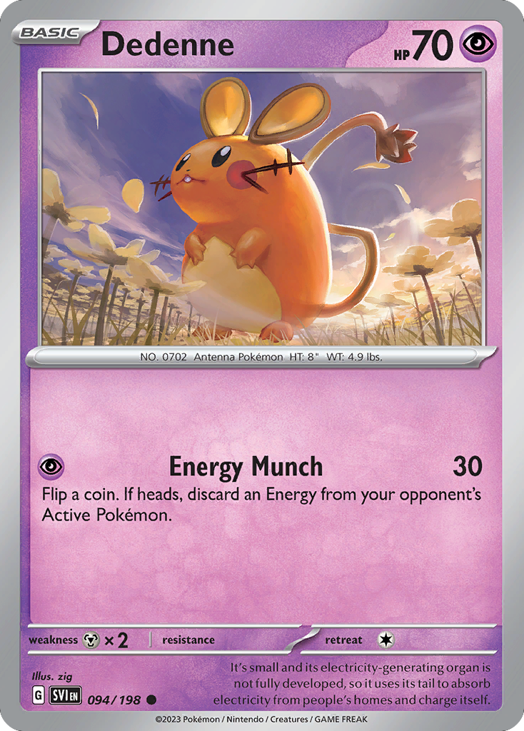 Dedenne 94 Scarlet & Violet Pokémon card
