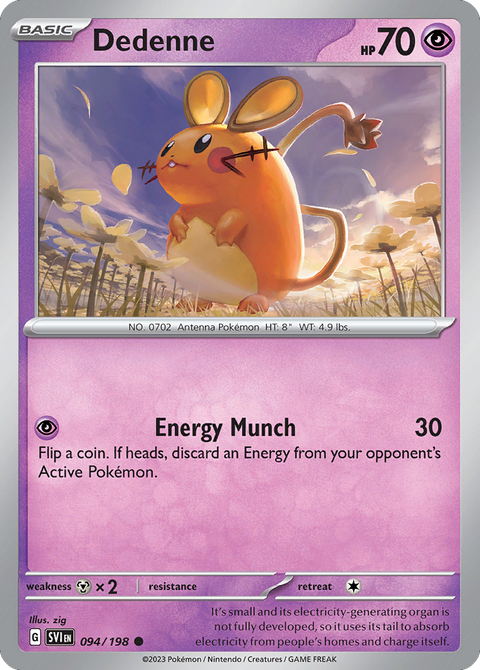 Dedenne 94 Scarlet & Violet Pokémon card