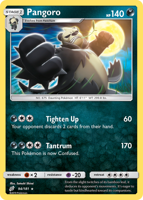 Pangoro 94 Team Up Pokémon card