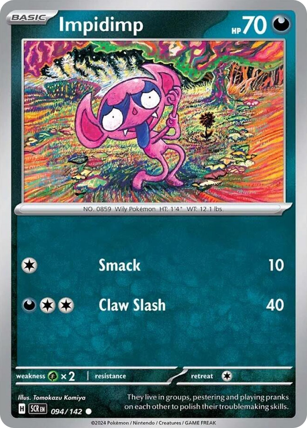 Impidimp 94 Stellar Crown Pokémon card