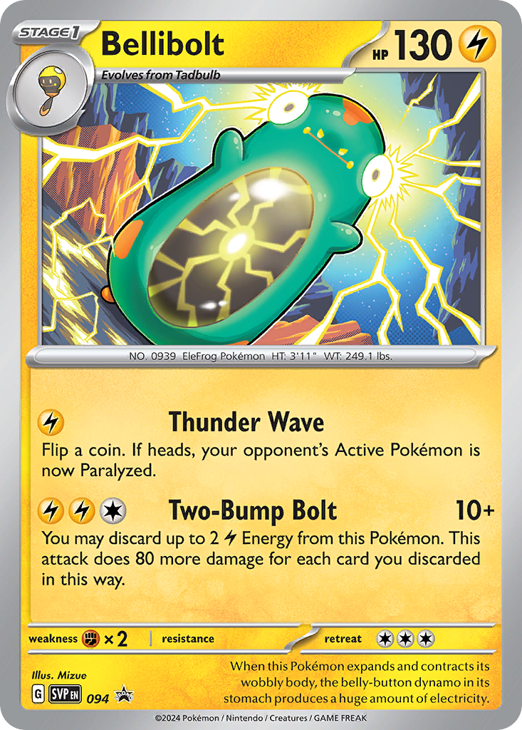 Bellibolt 94 Scarlet & Violet Black Star Promos Pokémon card