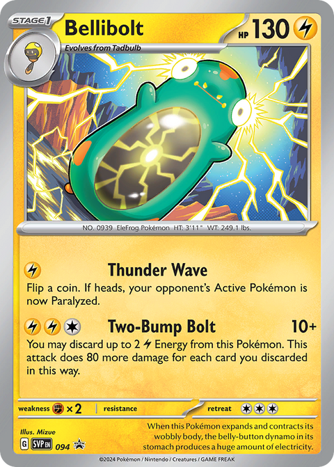 Bellibolt 94 Scarlet & Violet Black Star Promos Pokémon card