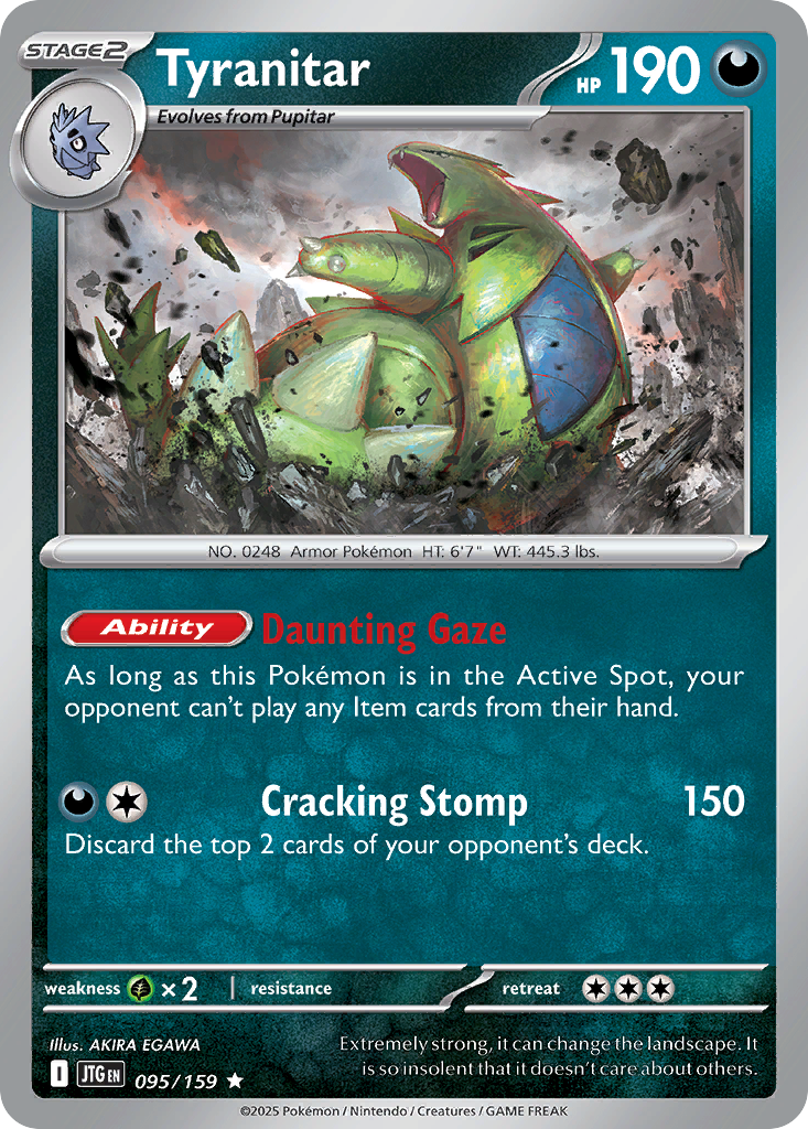 Tyranitar 95 Journey Together Pokémon card