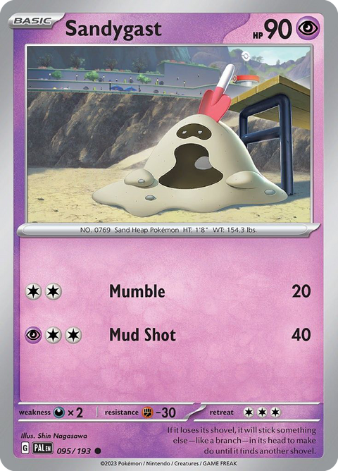 Sandygast 95 Paldea Evolved Pokémon card