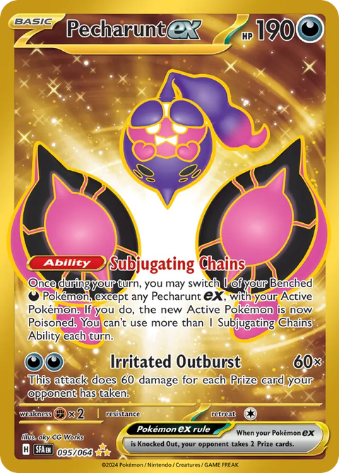 Pecharunt ex 95 Shrouded Fable Pokémon card