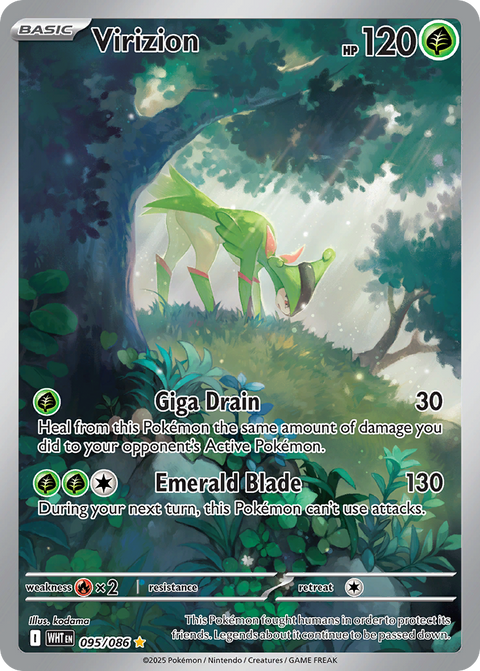 Virizion 95 White Flare Pokémon card