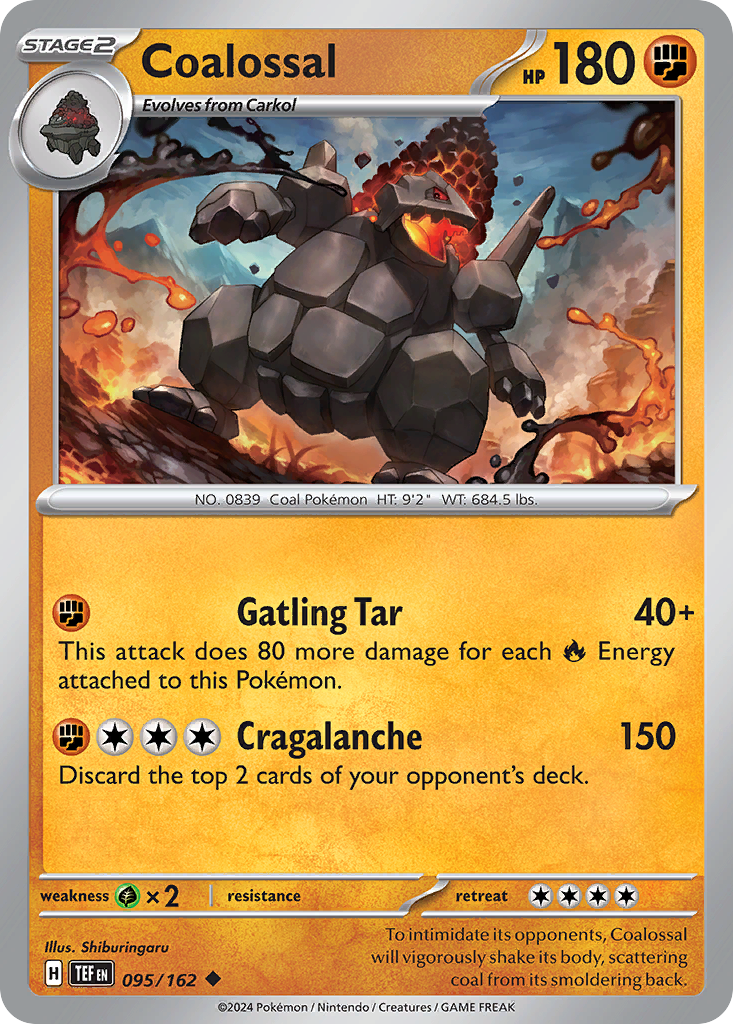 Coalossal 95 Temporal Forces Pokémon card