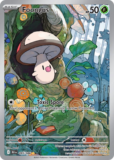 Foongus 95 Black Bolt Pokémon card