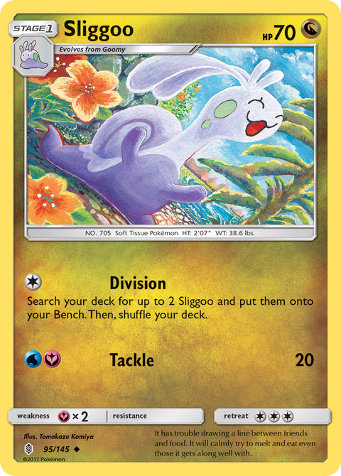 Sliggoo 95 Guardians Rising Pokémon card