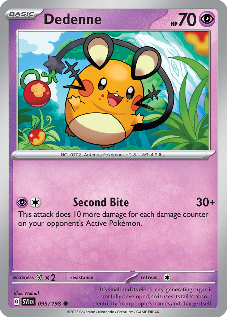 Dedenne 95 Scarlet & Violet Pokémon card