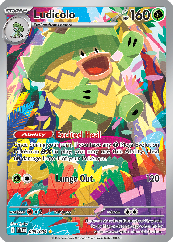 Ludicolo 95 Phantasmal Flames Pokémon card