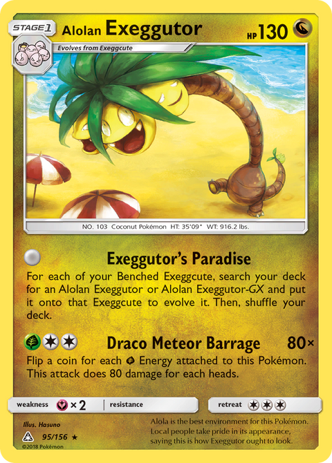 Alolan Exeggutor 95 Ultra Prism Pokémon card