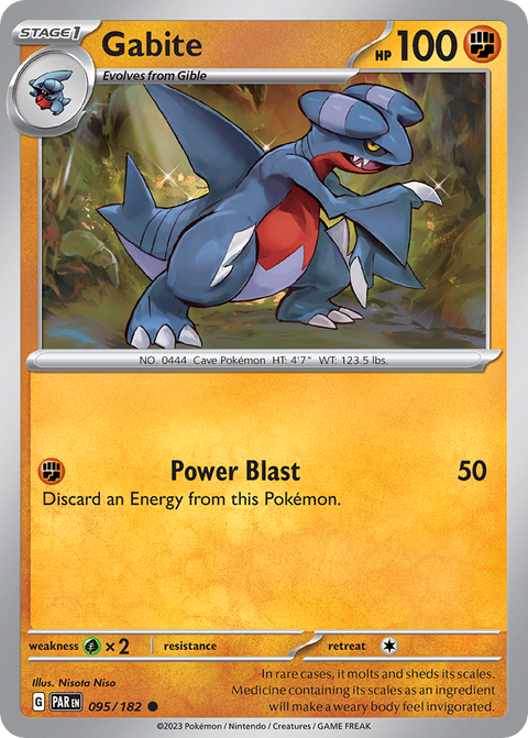 Gabite 95 Paradox Rift Pokémon card
