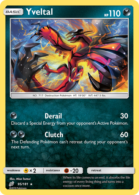 Yveltal 95 Team Up Pokémon card