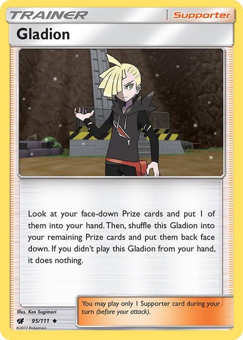 Gladion 95 Crimson Invasion Pokémon card