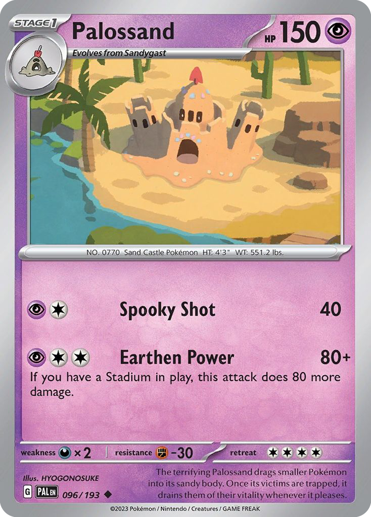 Palossand 96 Paldea Evolved Pokémon card