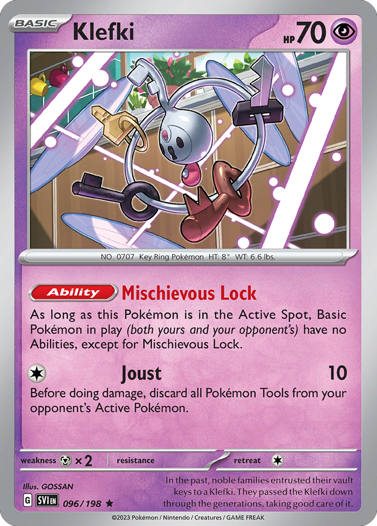 Klefki 96 Scarlet & Violet Pokémon card
