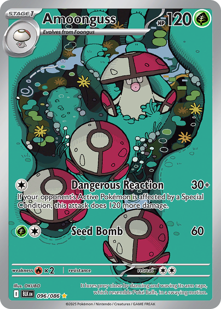 Amoonguss 96 Black Bolt Pokémon card