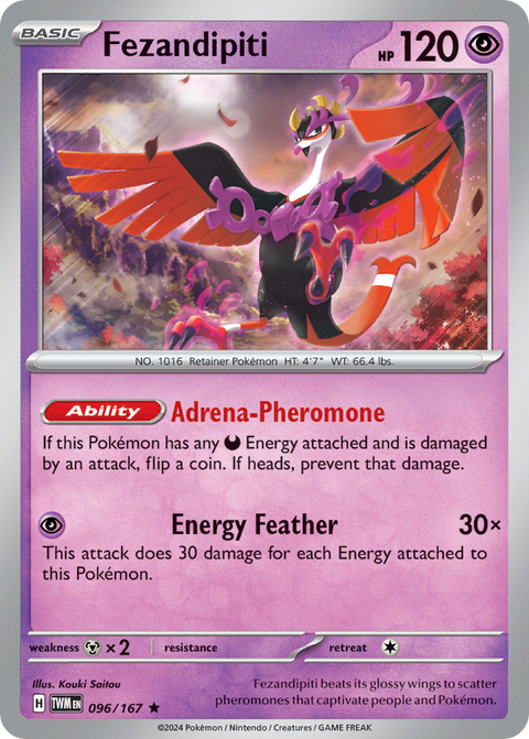 Fezandipiti 96 Twilight Masquerade Pokémon card
