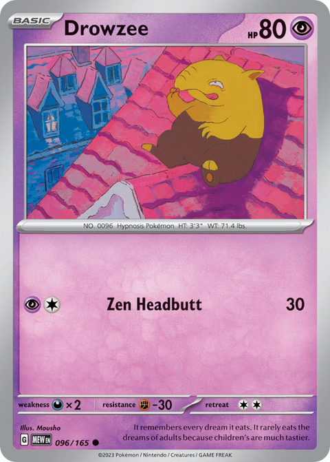 Drowzee 96 151 Pokémon card