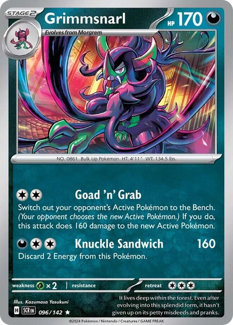 Grimmsnarl 96 Stellar Crown Pokémon card