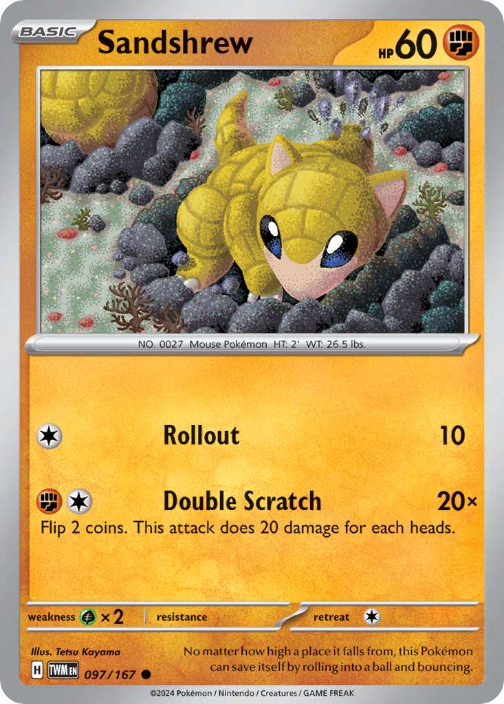 Sandshrew 97 Twilight Masquerade Pokémon card
