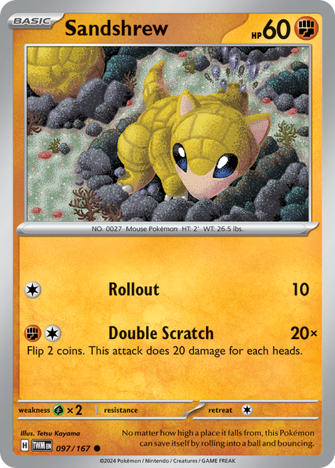 Sandshrew 97 Twilight Masquerade Pokémon card