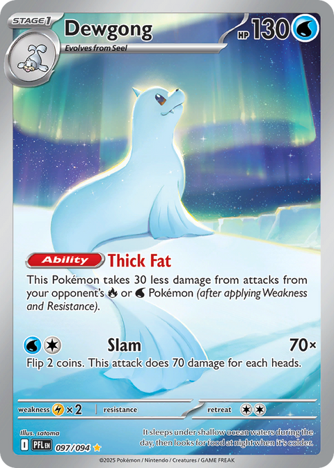 Dewgong 97 Phantasmal Flames Pokémon card