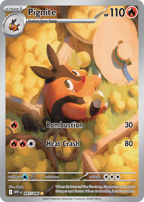 Pignite 97 White Flare Pokémon card