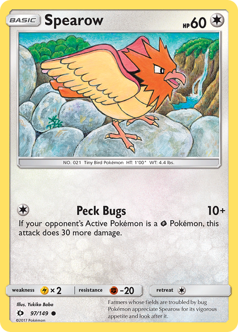 Spearow 97 Sun & Moon Pokémon card
