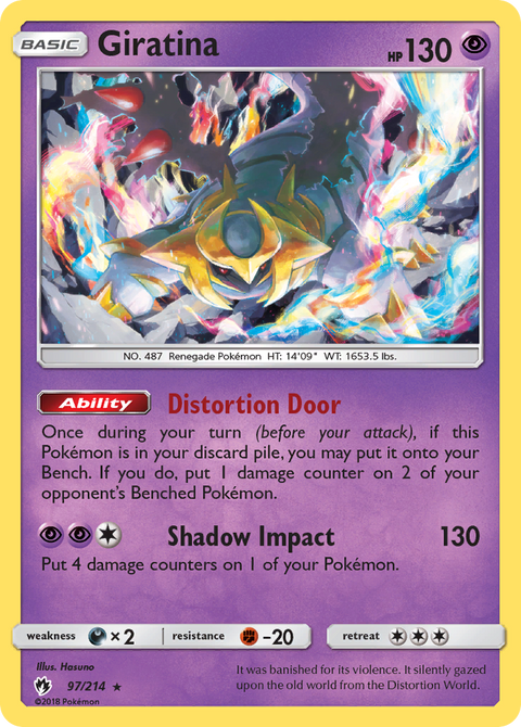 Giratina 97 Lost Thunder Pokémon card