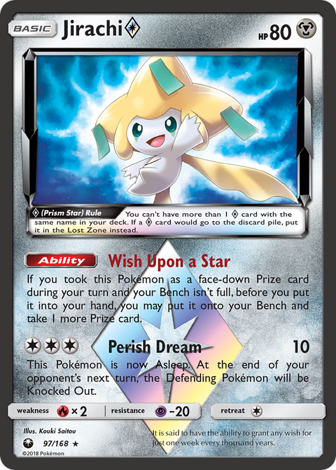 Jirachi ◇ 97 Celestial Storm Pokémon card