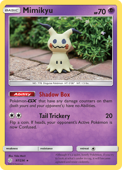 Mimikyu 97 Cosmic Eclipse Pokémon card