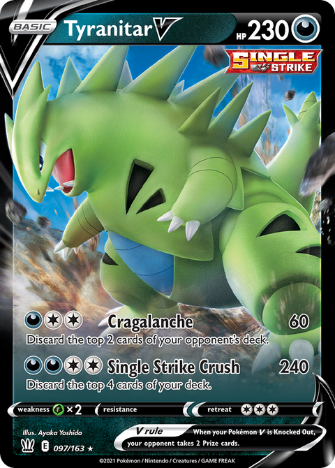 Tyranitar V 97 Battle Styles Pokémon card