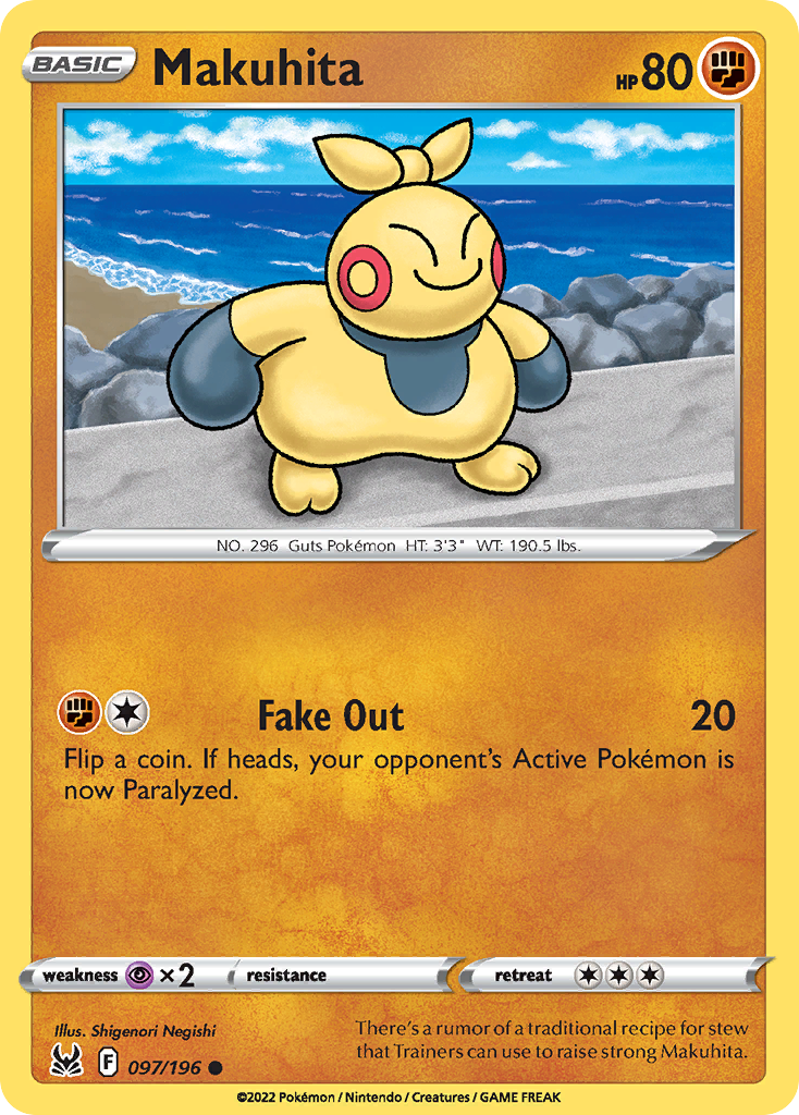 Makuhita 97 Lost Origin Pokémon card