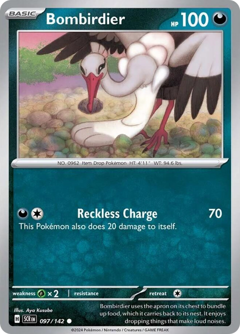 Bombirdier 97 Stellar Crown Pokémon card