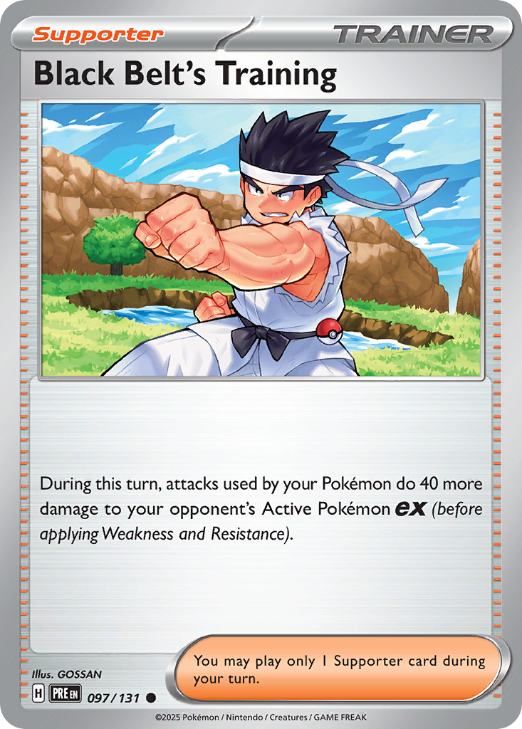 Black Belt's Training 97 Prismatic Evolutions Pokémon card