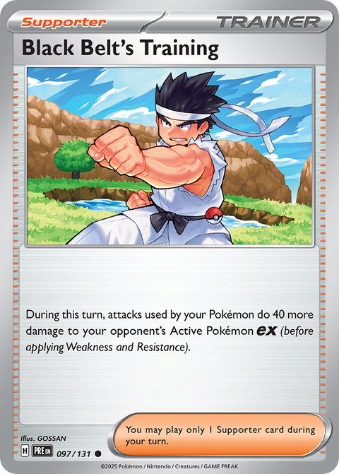 Black Belt's Training 97 Prismatic Evolutions Pokémon card