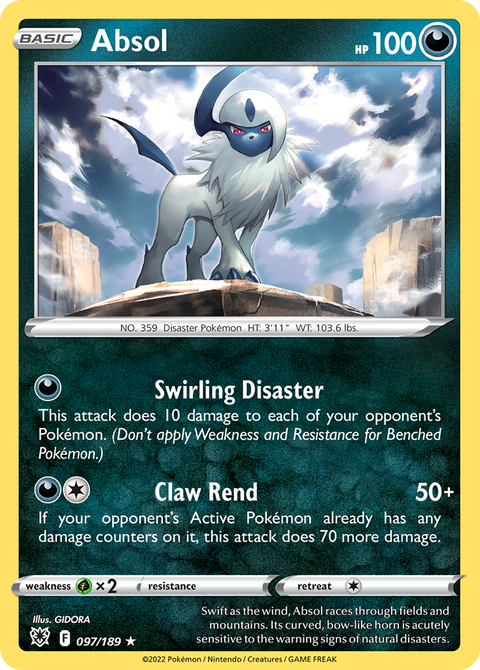 Absol 97 Astral Radiance Pokémon card