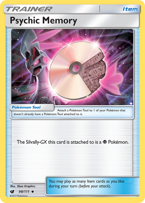 Psychic Memory 98 Crimson Invasion Pokémon card